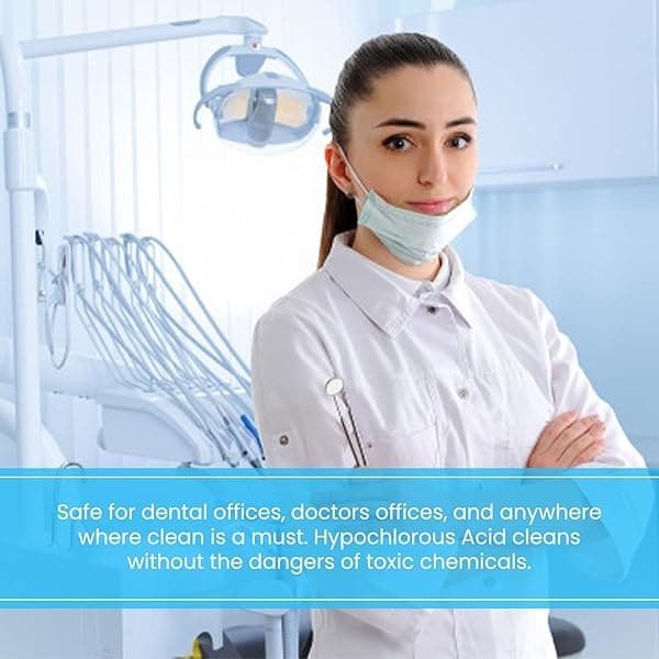 Spray y solución de ácido hipocloroso – Limpiador multiusos con agua electrolizada – 525 ppm HOCL Suministros de limpieza de grado hospitalario – Spray hipocloroso seguro – Limpiador de superficies múltiples por Pure & Clean - Image 5