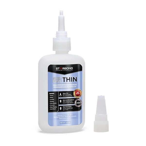 Starbond - Pegamento CA fino súper rápido de 4 onzas y acelerador de aerosol de 6 onzas, pegamento CA fino con activador (para torneado de madera, giro de bolígrafo, pasatiempo, estabilización, acabado, incrustación) - Image 4
