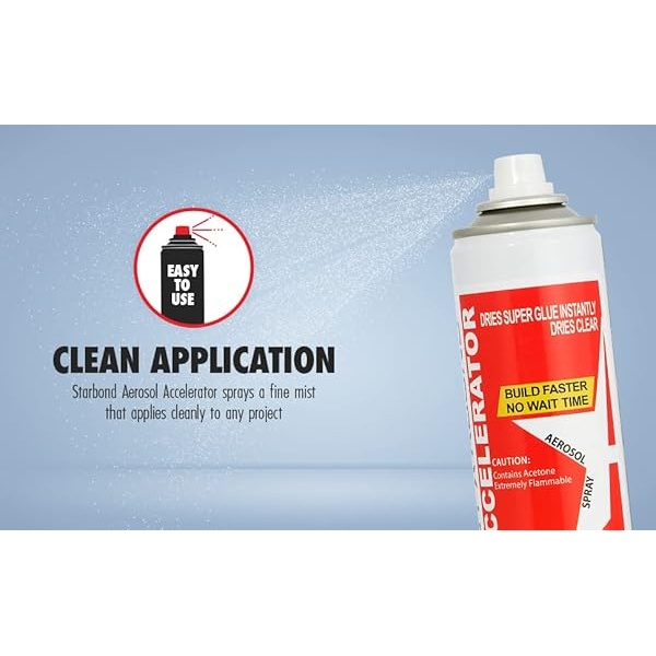Starbond - Pegamento CA fino súper rápido de 4 onzas y acelerador de aerosol de 6 onzas, pegamento CA fino con activador (para torneado de madera, giro de bolígrafo, pasatiempo, estabilización, acabado, incrustación) - Image 7