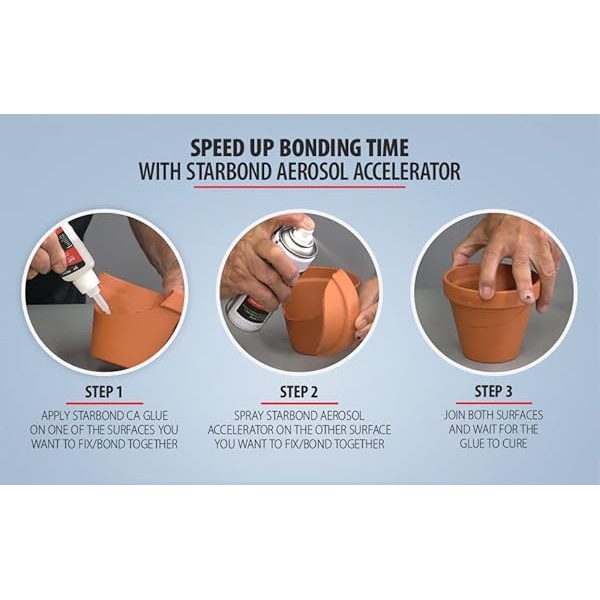 Starbond - Pegamento CA fino súper rápido de 4 onzas y acelerador de aerosol de 6 onzas, pegamento CA fino con activador (para torneado de madera, giro de bolígrafo, pasatiempo, estabilización, acabado, incrustación) - Image 8