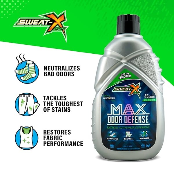 Sweat X Sport Max Odor Defense Extreme Detergente para ropa deportiva - Image 3