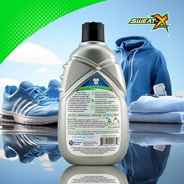 Sweat X Sport Max Odor Defense Extreme Detergente para ropa deportiva - Image 8