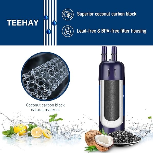 TEEHAY W10295370A Reemplazo de filtro de agua, compatible con EDR1RXD1, Filter 1, WHR1RXD1, W10295370, KAD1RXD1, P8RFWB2L, P8WB2L, P4RFWB, P5WB2L (paquete de 3), TH-05 - Image 6