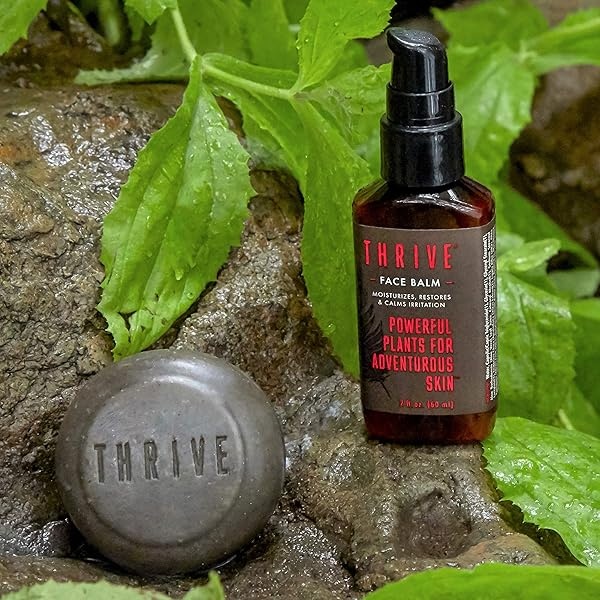 THRIVE Kit de cuidado de la piel de afeitado e hidratación, set de regalo para hombres y mujeres, fabricado en Estados Unidos con ingredientes naturales orgánicos y únicos - Vegano - Image 3