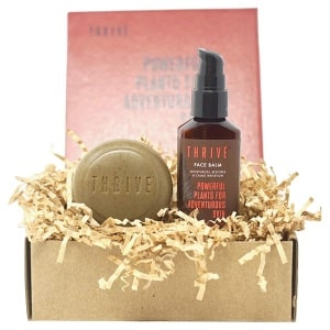 THRIVE Kit de cuidado de la piel de afeitado e hidratación, set de regalo para hombres y mujeres, fabricado en Estados Unidos con ingredientes naturales orgánicos y únicos - Vegano