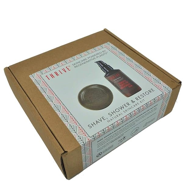 THRIVE Kit de cuidado de la piel de afeitado e hidratación, set de regalo para hombres y mujeres, fabricado en Estados Unidos con ingredientes naturales orgánicos y únicos - Vegano - Image 5