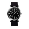 TICCI Reloj de cuarzo médico, unisex, con números arábigos, esfera de fácil lectura, correa de silicona, resistente al agua, para estudiantes, médicos, enfermeras, Correa negra, esfera negra.