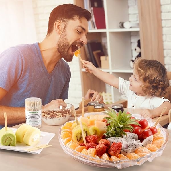 TONGYE - Mini tenedores de bambú de 3.5 pulgadas, tenedores de cóctel para aperitivos, pequeños tenedores de madera para frutas, púas de alimentos desechables para fiestas, accesorios de suministros - Image 3