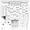 Tabla de tareas magnética para varios niños, 30 x 43 cm, borrado en seco que se limpia y limpia – Tabla de responsabilidades – Tabla de tareas para adolescentes con 5 marcadores, fácil de usar para nevera que los niños aman