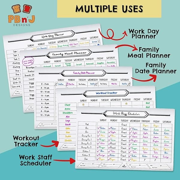 Tabla de tareas magnética para varios niños, 30 x 43 cm, borrado en seco que se limpia y limpia – Tabla de responsabilidades – Tabla de tareas para adolescentes con 5 marcadores, fácil de usar para nevera que los niños aman - Image 5