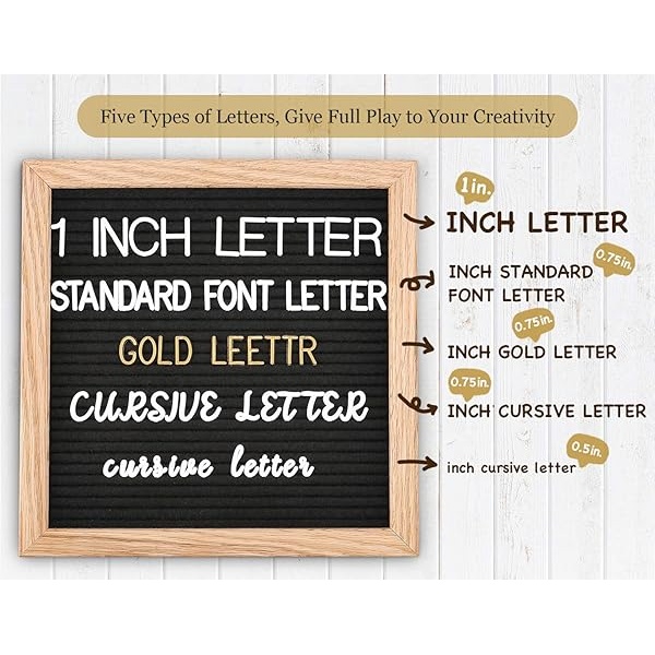 Tablero de letras de fieltro cambiable con letras, precortadas y clasificadas 725 letras, tablero del primer día de escuela, tablero de mensajes de 10 x 10 pulgadas, decoración del aula de granja para decoración de pared - Image 4