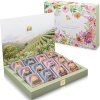 Teabloom - Baúl de té floreciente de la mejor calidad de la colección de té floreciente de los jardines más bellos del mundo, 12 variedades más vendidas de tés florecientes empaquetadas en una hermosa caja de té lista para regalo