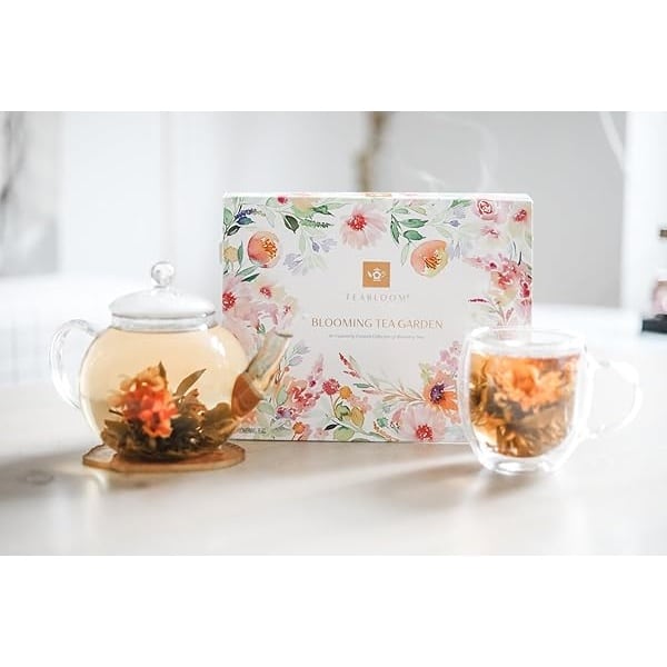 Teabloom - Baúl de té floreciente de la mejor calidad de la colección de té floreciente de los jardines más bellos del mundo, 12 variedades más vendidas de tés florecientes empaquetadas en una hermosa caja de té lista para regalo - Image 6
