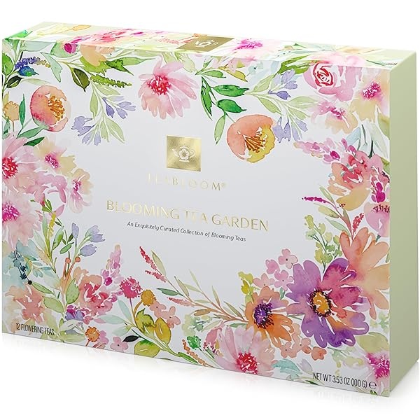 Teabloom - Baúl de té floreciente de la mejor calidad de la colección de té floreciente de los jardines más bellos del mundo, 12 variedades más vendidas de tés florecientes empaquetadas en una hermosa caja de té lista para regalo - Image 7