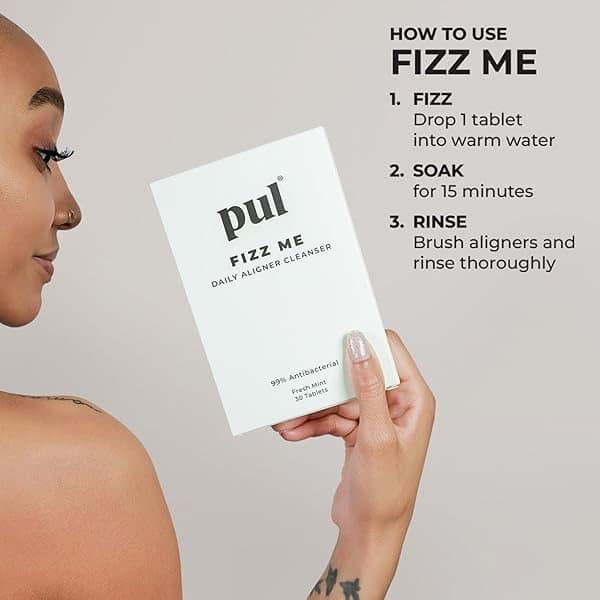 The Pultool Daily Aligner Cleanser Tablets by PUL-Remove Odors Discoloration Stains & Plaque-Specially Formulated to Clean & Brighten Aligners,Retainers,Dentures-96 Pack - Image 3