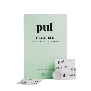 The Pultool Daily Aligner Cleanser Tablets by PUL-Remove Odors Discoloration Stains & Plaque-Specially Formulated to Clean & Brighten Aligners,Retainers,Dentures-96 Pack