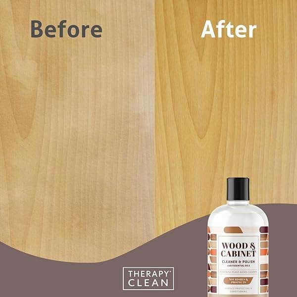 Therapy Kit de limpiador y pulido de madera con paño de microfibra grande, 16 fl oz, mejor utilizado como muebles, limpiador de mesa de madera, restaurador de gabinetes, acondicionador, spray de pulido - Image 5
