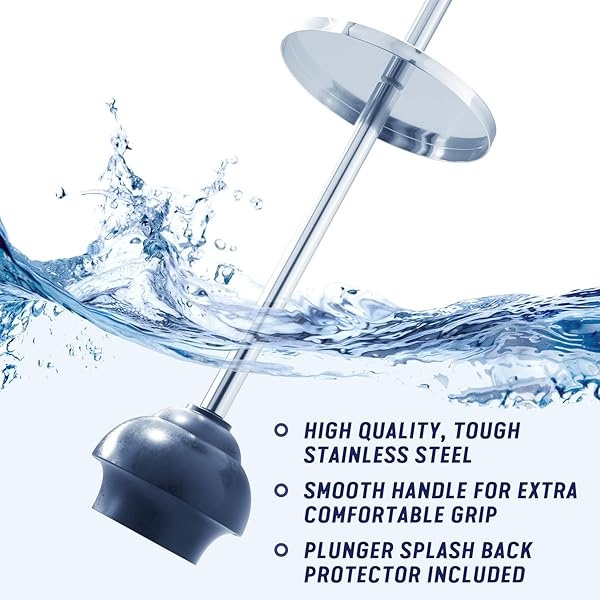 Tiasablu émbolo con soporte oculto – resistente, sin salpicaduras, mango largo – discreto émbolo para baño - Image 9