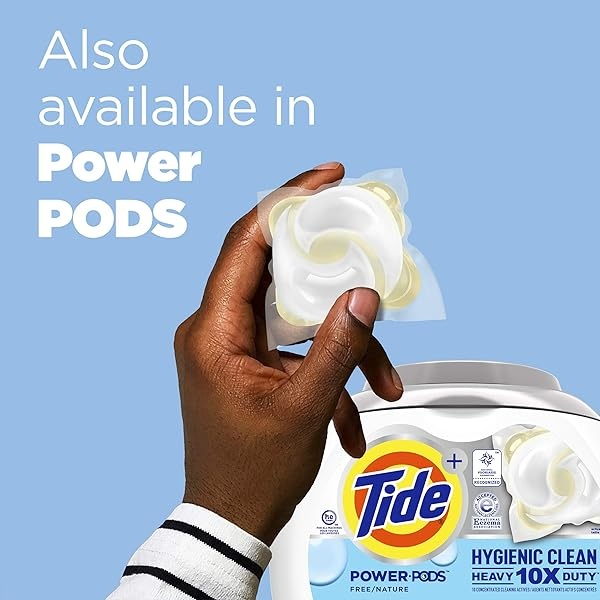 Tide Hygienic Clean - Detergente para ropa con 10 unidades de cápsulas, 25 unidades, sin perfume, para suciedad visible e invisible - Image 7