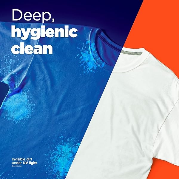 Tide Hygienic Clean Heavy - Paquete de 10 cápsulas de detergente para ropa sucia, original, 63 unidades, para suciedad visible e invisible - Image 3