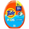 Tide PODS Laundry Detergent Soap Pacs, HE Compatible, 112 ct, Powerful 3-in-1 Clean, Clean Breeze