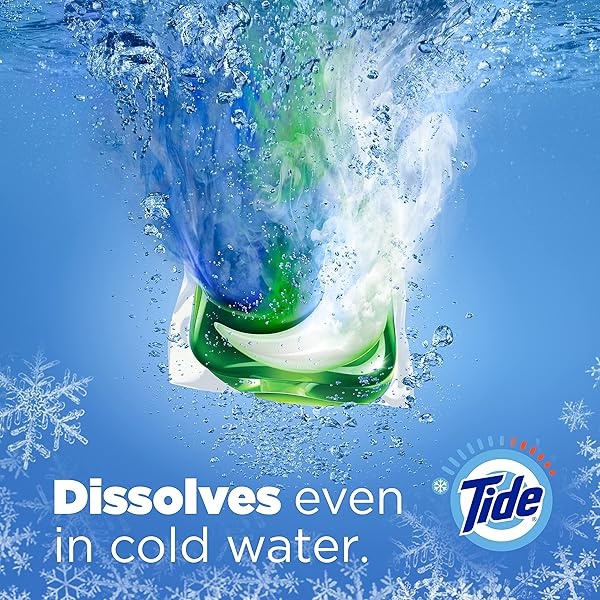 Tide PODS Liquid Laundry Detergent Soap Pacs, HE Compatible, Powerful 3-in-1 Clean in one Step, Spring Meadow Scent, 76 Count - Image 8