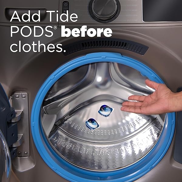 Tide PODS Liquid Laundry Detergent Soap Pacs, HE Compatible, Powerful 3-in-1 Clean in one Step, Spring Meadow Scent, 76 Count - Image 9