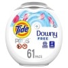 Tide Pods + downy Free, detergente líquido para lavandería, 61 unidades