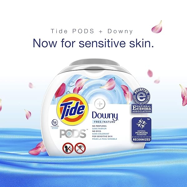 Tide Pods + downy Free, detergente líquido para lavandería, 61 unidades - Image 6