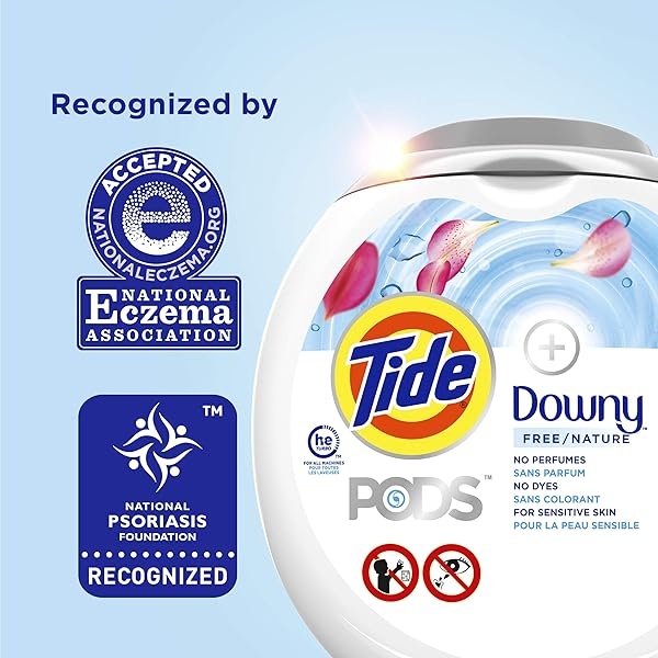 Tide Pods + downy Free, detergente líquido para lavandería, 61 unidades - Image 9