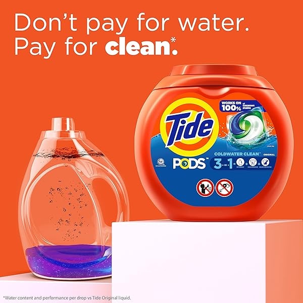 Tide Ultra OXI Power PODS con eliminadores de olores, paquete de detergente para ropa, 32 unidades, para suciedad visible e invisible - Image 9