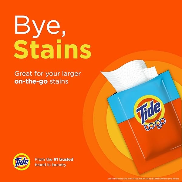 Tide to Go Instant Stain Removing Wipes, 10 Count Wipes (Pack of 2) - Image 3