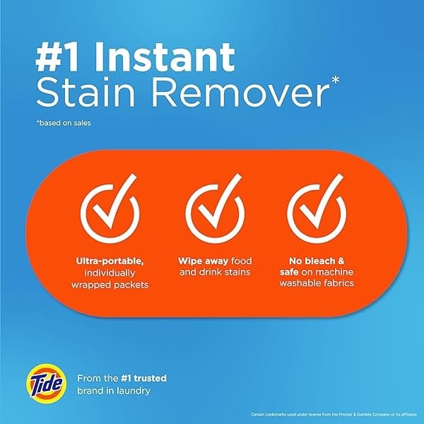 Tide to Go Instant Stain Removing Wipes, 10 Count Wipes (Pack of 2) - Image 6