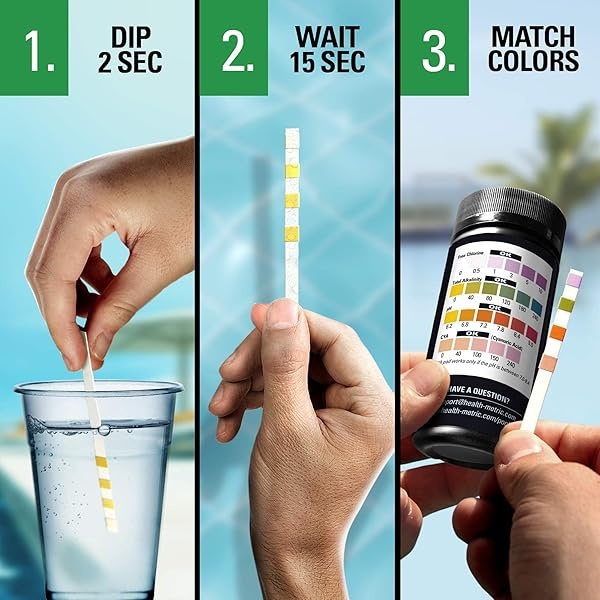 Tiras métricas de prueba para piscina y spa de 4 vías, 1-paquete - Image 6