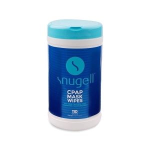 Toallitas CPAP para máscara de Snugell, 110 unidades, sin perfume, 100% algodón suave, sin pelusa y alcohol, seguro para la piel con aloe vera, recipiente de fácil apertura, máscara CPAP, tubo y dispositivos (1)