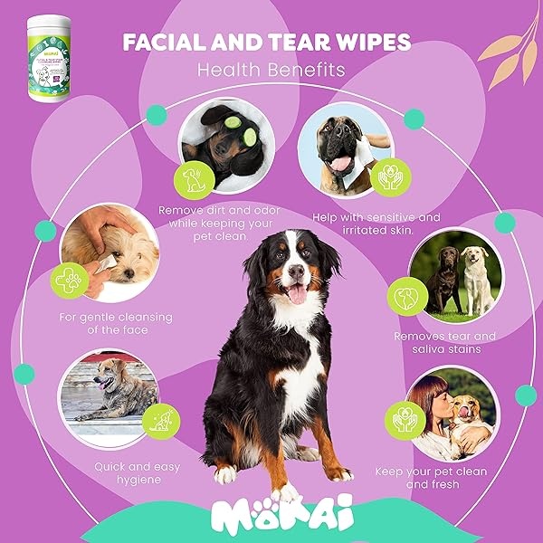 Toallitas faciales ZPAW para manchas de ojos y lágrimas para perros y gatos, toallitas extra suaves con fórmula suave sin fragancia que elimina la descarga de ojos y reduce las manchas de lágrima y saliva (70 toallitas) - Image 3