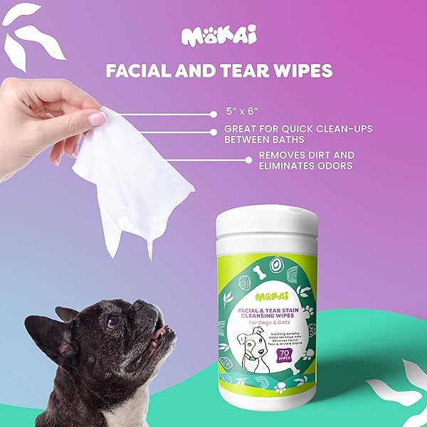 Toallitas faciales ZPAW para manchas de ojos y lágrimas para perros y gatos, toallitas extra suaves con fórmula suave sin fragancia que elimina la descarga de ojos y reduce las manchas de lágrima y saliva (70 toallitas) - Image 4