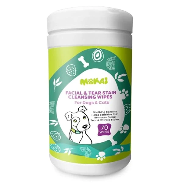 Toallitas faciales ZPAW para manchas de ojos y lágrimas para perros y gatos, toallitas extra suaves con fórmula suave sin fragancia que elimina la descarga de ojos y reduce las manchas de lágrima y saliva (70 toallitas)