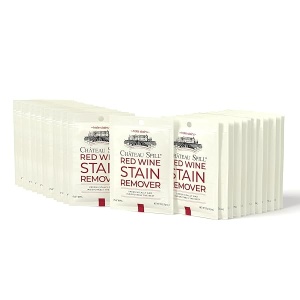 Toallitas para quitar manchas de vino tinto Chateau (25 unidades de toallitas individuales) | removedor de manchas de vino para ropa | eliminador de manchas de tela | elimina el rojo | accesorios para vino