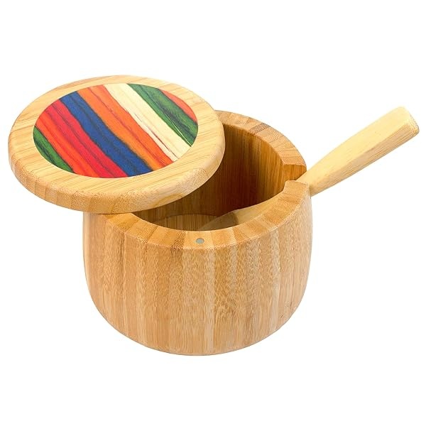 Totally Bamboo Baltique Marrakesh Collection Azucarero con cuchara de azúcar, bambú y madera de abedul de color