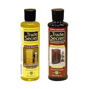 Trade Secret - Corrector de arañazos para muebles de madera real y cubierta de piso con rasguños y arañazos en superficies de madera, oculta defectos menores (claro y oscuro)