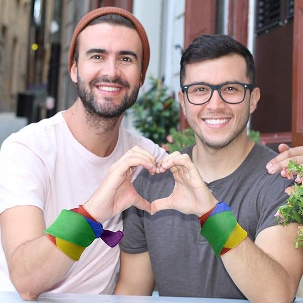 URATOT 6 paquetes de pañuelos de algodón con diseño de arcoíris gay orgullo arcoíris, Arcoíris de rayas gruesas., Medium - Image 7