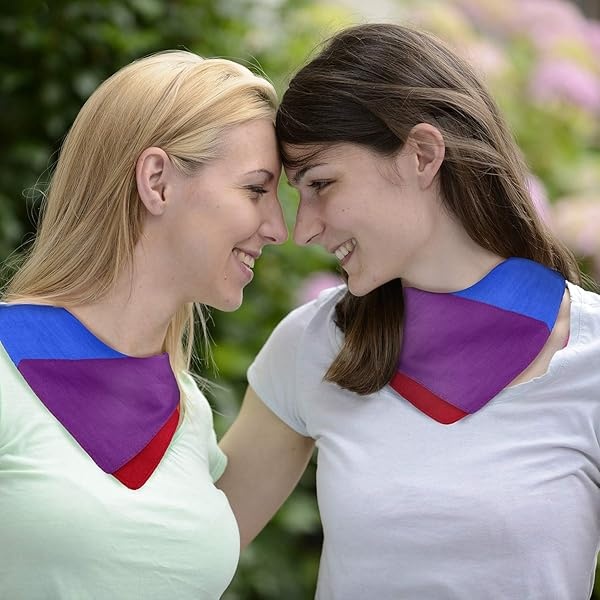 URATOT 6 paquetes de pañuelos de algodón con diseño de arcoíris gay orgullo arcoíris, Arcoíris de rayas gruesas., Medium - Image 8