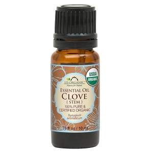 US Organic 100% Pure Clove Stem Essential Oil - USDA Certified Organic, Steam Distilled (10 ml)