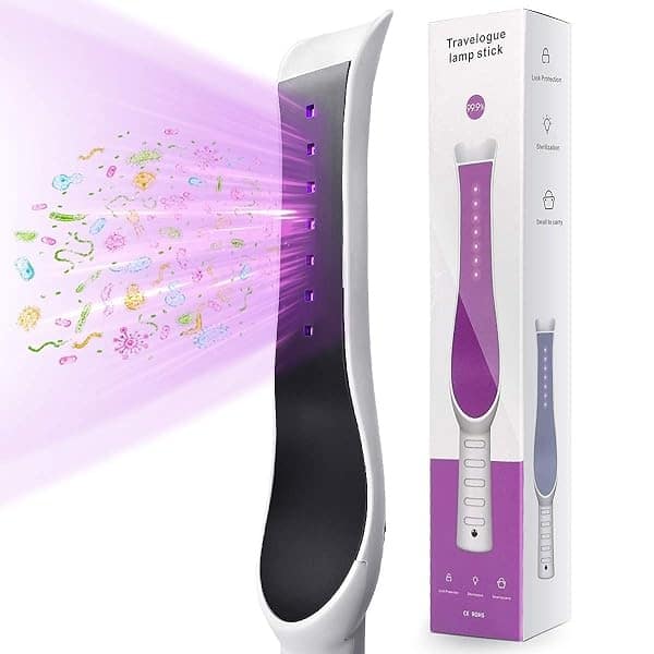 UV Light Sanitizer Wand, Portable UVC Light Sanitizer Perfect for Home Hotel Travel Car Kills 99% of Germs USB Rechargeable UV Sanitizer Lamp Stick Handheld Ultraviolet Light Sanitizer - Image 3