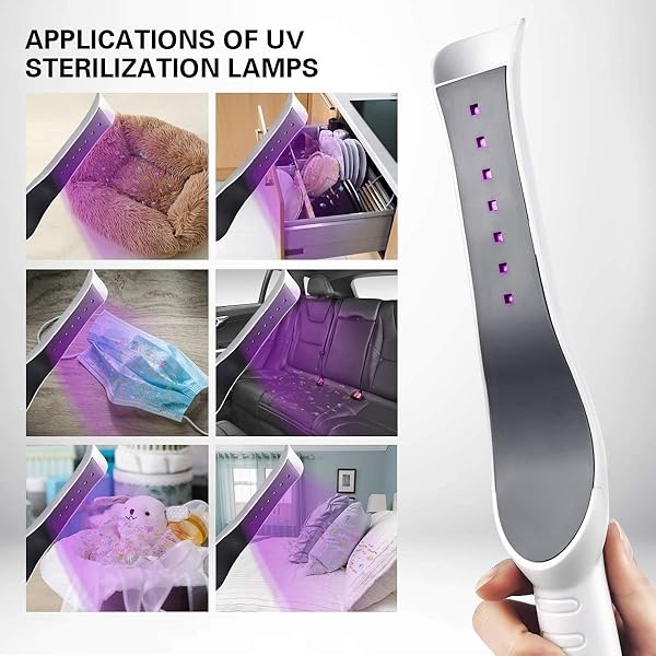 UV Light Sanitizer Wand, Portable UVC Light Sanitizer Perfect for Home Hotel Travel Car Kills 99% of Germs USB Rechargeable UV Sanitizer Lamp Stick Handheld Ultraviolet Light Sanitizer - Image 9