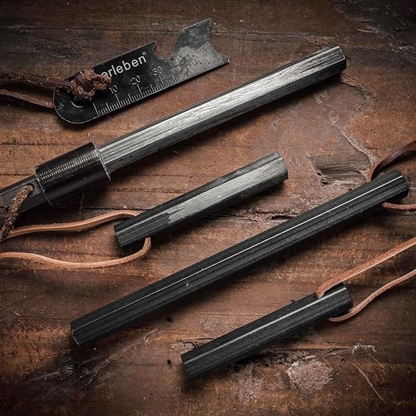 Überleben Ferro - Arrancador de fuego para supervivencia con disparos multiherramienta, cordón - 3 pulgadas de largo, acero hexagonal de 1/2 pulgadas de grosor, 20.000 golpes, pedernal impermeable y - Image 7