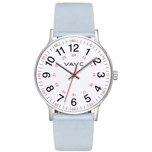 VAVC - Reloj de enfermera para estudiantes de medicina, médicos, mujeres con segunda mano y 24 horas. Reloj fácil de leer, 4Teagreen-40 mm.