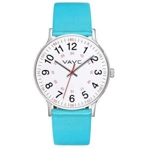 VAVC - Reloj de enfermera para estudiantes de medicina, médicos, mujeres con segunda mano y 24 horas. Reloj fácil de leer, 7 verde-40 mm.
