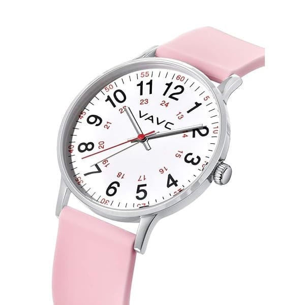 VAVC Reloj de enfermera para estudiantes de medicina, médicos, mujeres con segunda mano y 24 horas, fácil de leer - Image 3